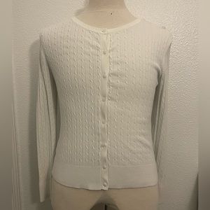 White H&M knit cardigan. Size M